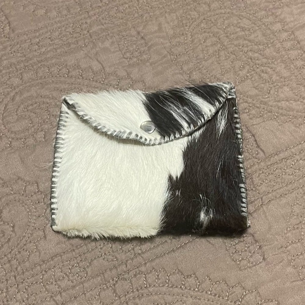 cowhide coin purse
